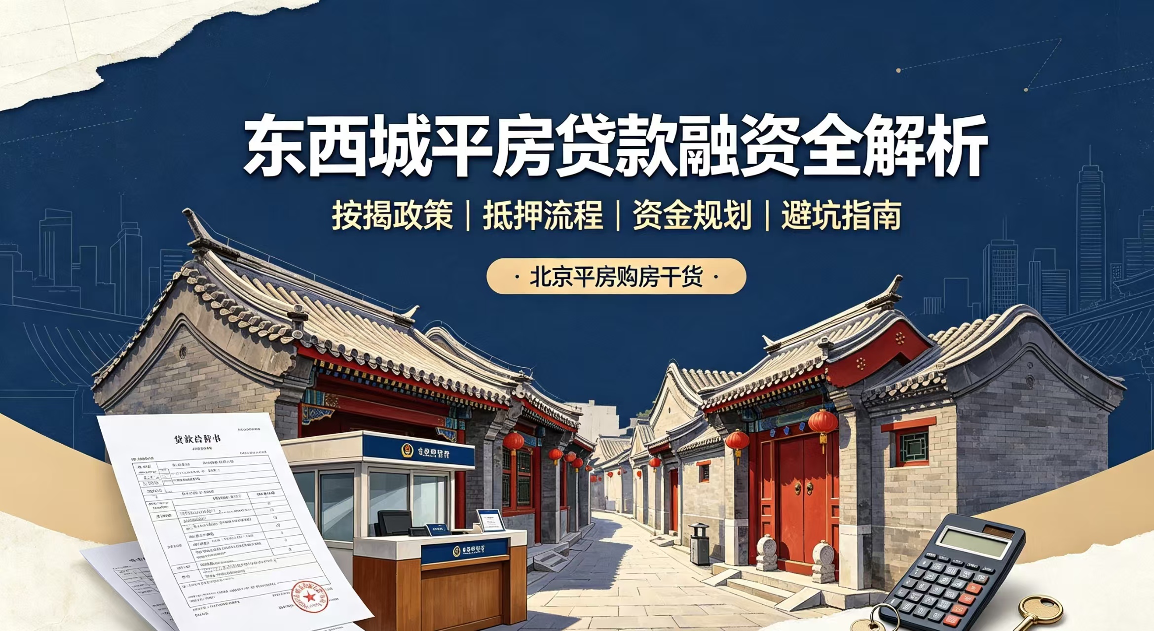 东西城平房贷款融资全解析：按揭政策、全款优势、抵押流程与避坑指南