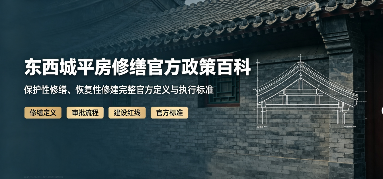 东西城平房修缮官方政策百科：保护性修缮、恢复性修建完整官方定义与执行标准