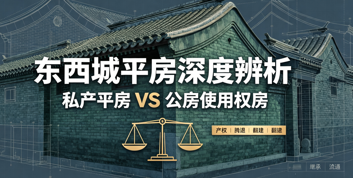 东西城平房深度辨析：私产平房VS公房使用权房，一字之差，风险价值天壤之别